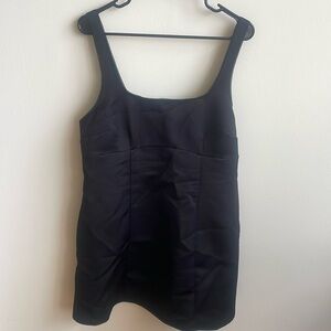 H&M square neck silk dress